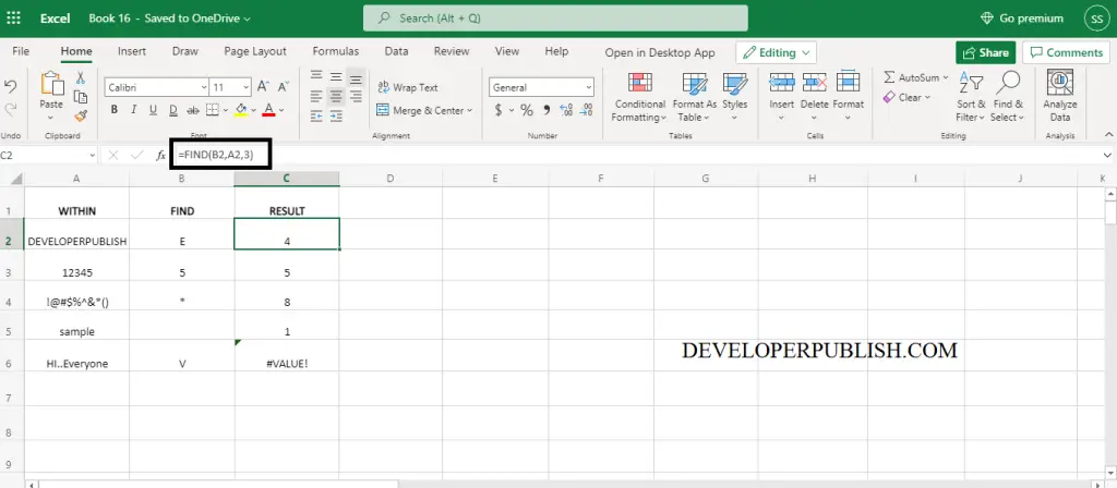 How to use FIND Function in Excel? 