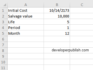 How to use DB function in Excel?