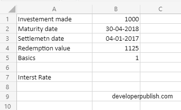 How to use the INTRATE function in Excel?