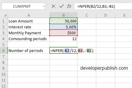 How to use the NPER function in Excel?