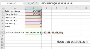 How to use MDURATION function in Excel? - Developer Publish