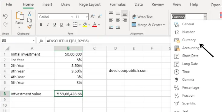 FVSCHEDULE Function in Excel