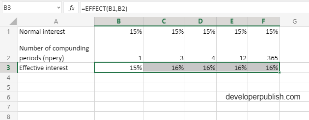 EFFECT Function in Excel