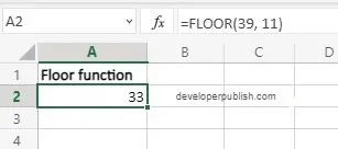 FLOOR Function in Excel