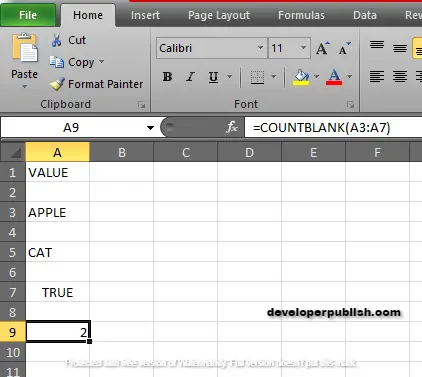 How to use COUNTBLANK Function in Excel?