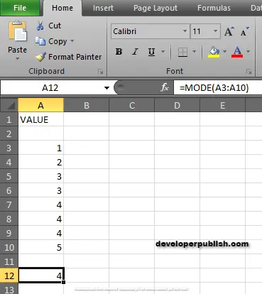 How to use MODE Function in Excel?
