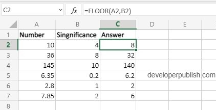 FLOOR Function in Excel