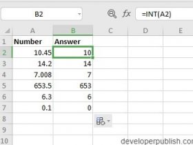INT Function in Excel