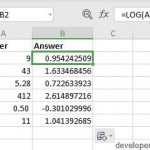 LOG Function in Excel