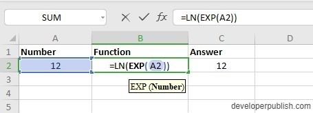 How to use LN Function in Excel?