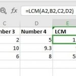 LCM Function in Excel