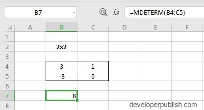 How to use MDETERM Function in Excel?