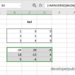 MINVERSE Function in Excel