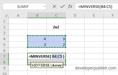 How to use MINVERSE Function in Excel?