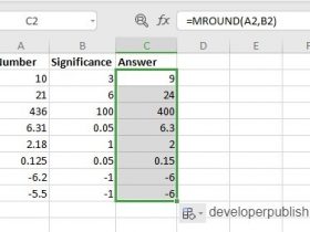 MROUND Function in Excel