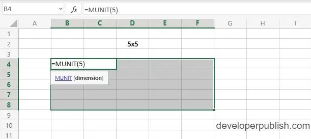 How to use MUNIT Function in Excel?