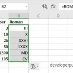 ROMAN Function in Excel In this post you will learn about a simple Excel function - ROMAN Function, how to use it in - with the excel spreadsheets. What are the Arabic Numbers and the Roman Numbers? The Arabic numbers are the ten digits 0,1,2,3,4,5,6,7,8 and 9 Together they form the present Decimal system Roman numbers are certain symbols used in the system of numerical notation. They are based on the ancient Roman system Syntax =ROMAN(number, form) The syntax has two arguments number - This holds the number to be converted form - This hold what type of Roman number you want (optional) Working of the ROMAN Function in Excel The function returns the respective Roman numerals from the given numbers. This ROMAN Function is the opposite to the ARABIC Function. The form argument specifies what type of Roman number that you want, that is classic, simplified, etc. To start, enter the numbers in the excel sheet and in a new cell enter the syntax and highlight the cell to include it in the syntax. ROMAN Function in Excel Press enter to display the answer and use the fill handle to apply the function on the rest of the data. ROMAN Function in Excel