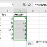 RANDBETWEEN Function in Excel