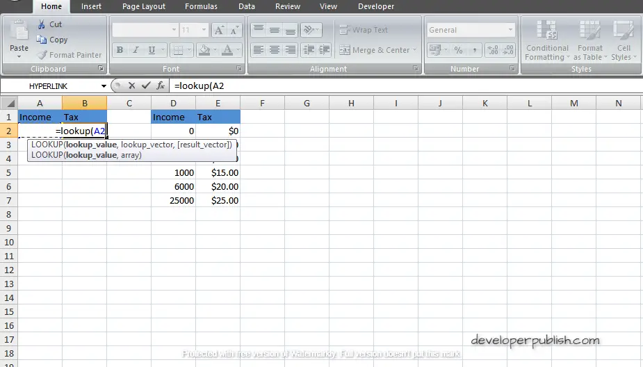 How To Use Lookup Function In Excel Developer Publish 7474