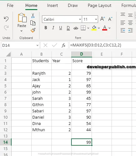How to use MAXIFS Function in Excel ?