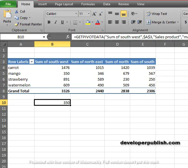 How to use GETPIVOTDATA Function in Excel?