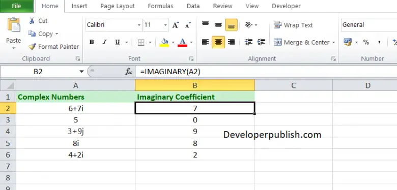 How To Put Imaginary Number Into Excel