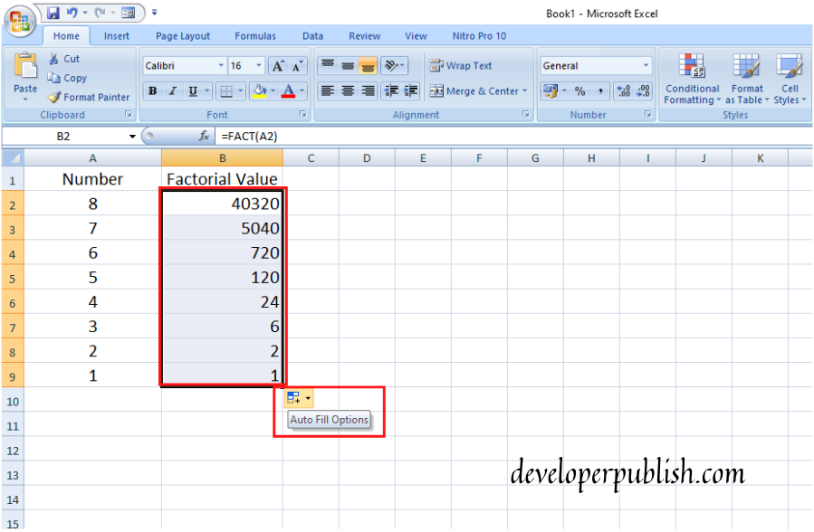 How to use FACT Function in Excel?