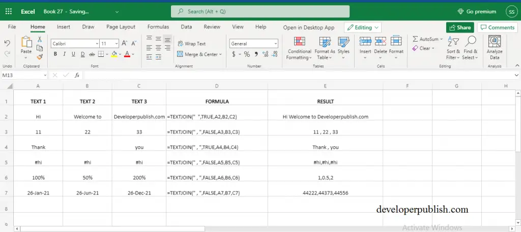 How to use the TEXTJOIN Function in Excel? 