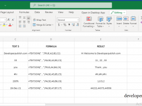 TEXTJOIN Function in excel