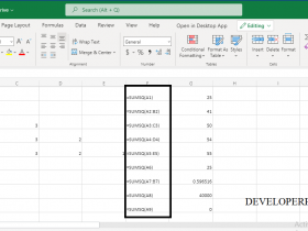 SUMSQ Function in Excel