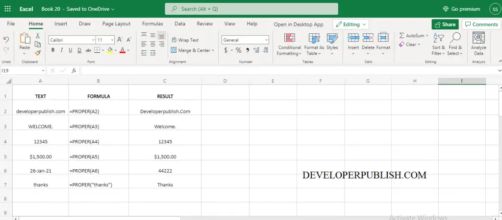 How to use PROPER Function in Excel? 