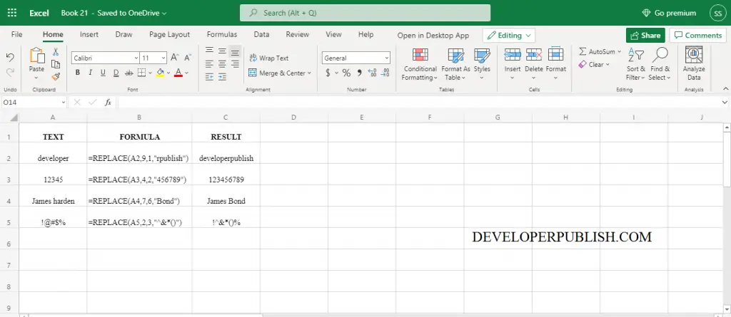 How to use REPLACE Function in Excel? 