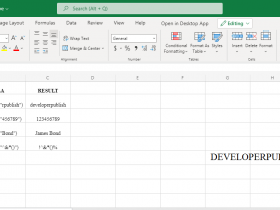 REPLACE Function in excel