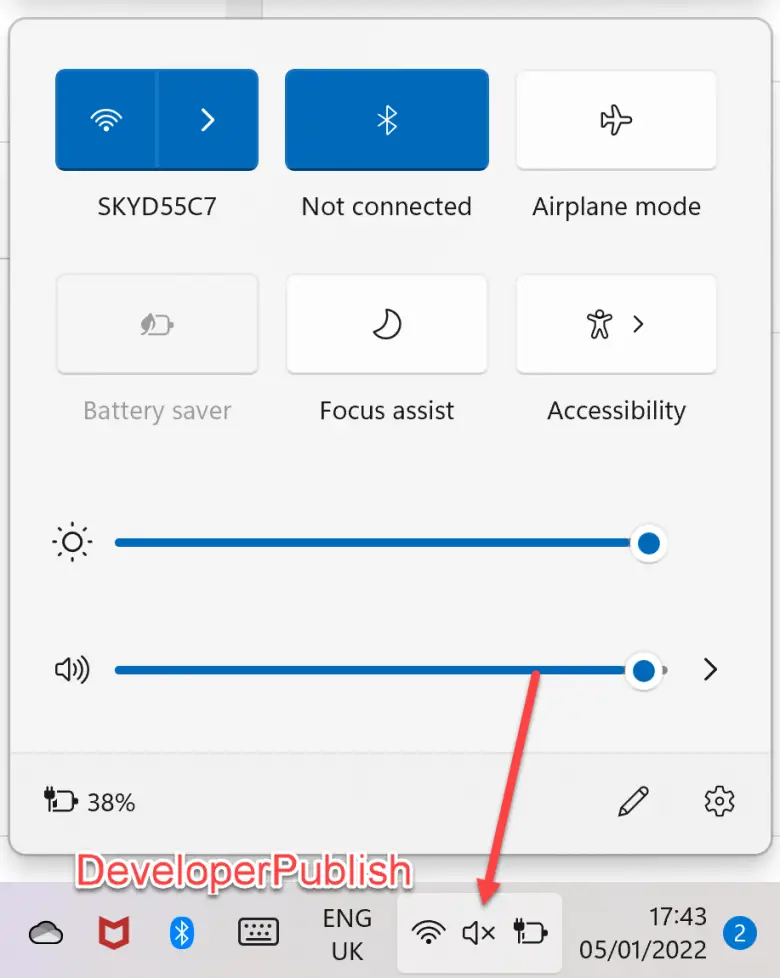shortcut to open quick settings windows 11