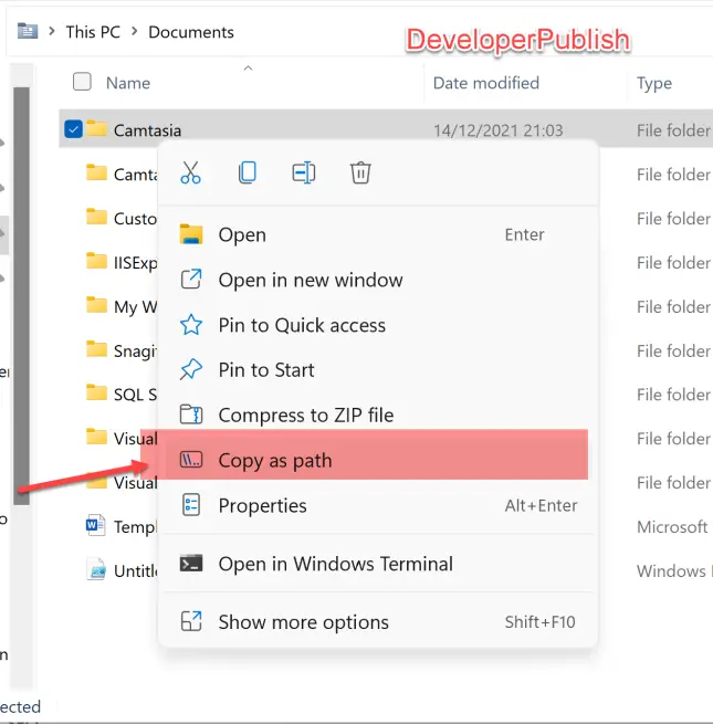How to Copy Path of Selected File or Folder in Windows 11?