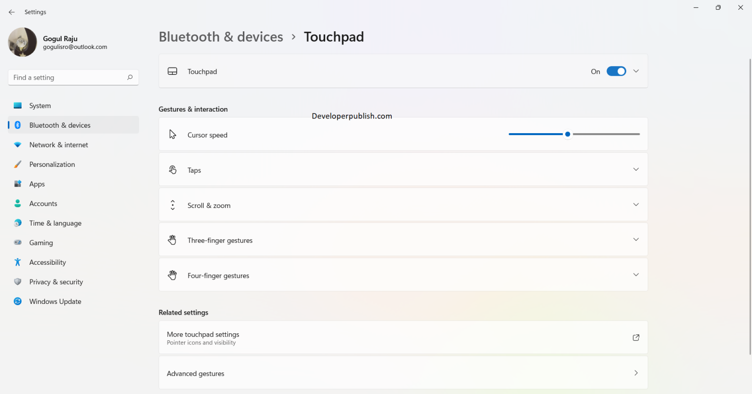 What are Touchpad Gestures and How to use it in Windows 11?