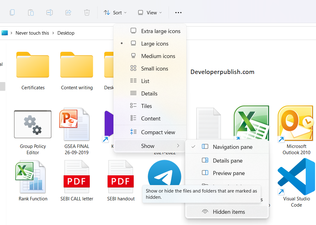 How To Hide Or Show Files In Windows 11 