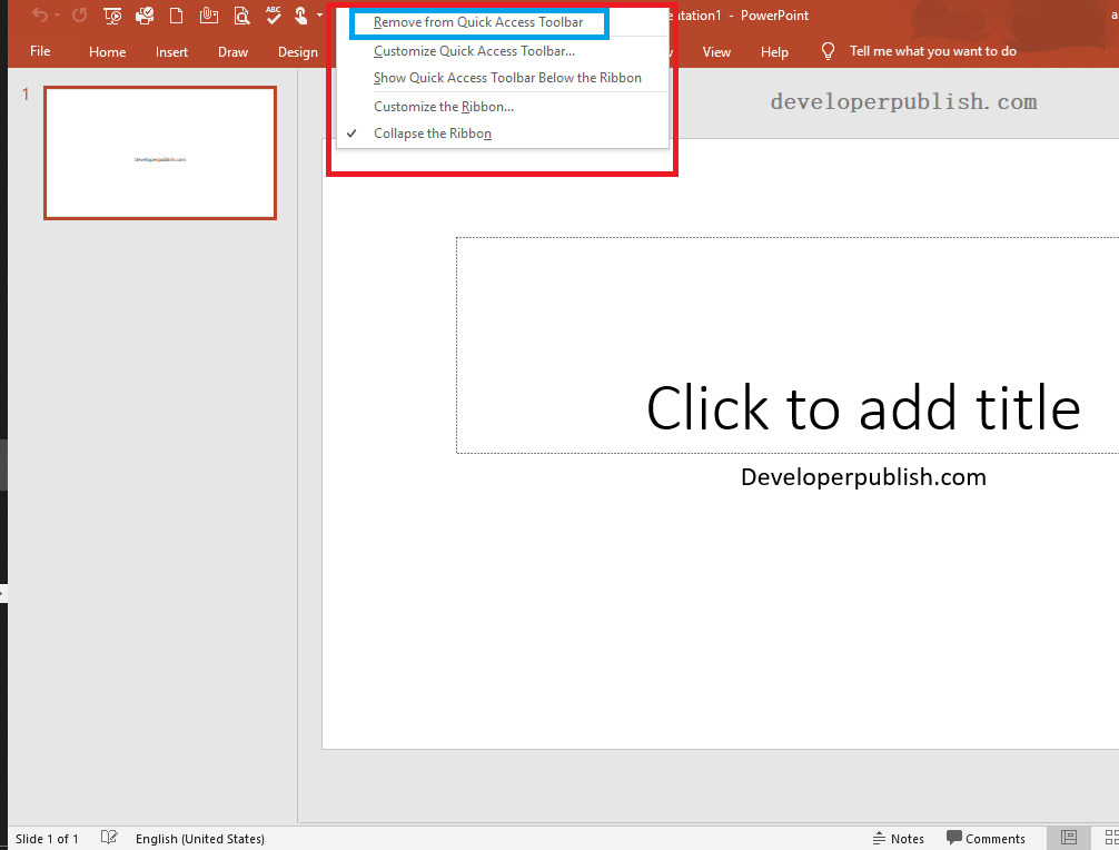 How to Customize Quick Access Toolbar in PowerPoint?