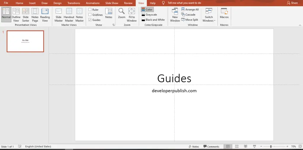 How to Add more than one Guides in PowerPoint?