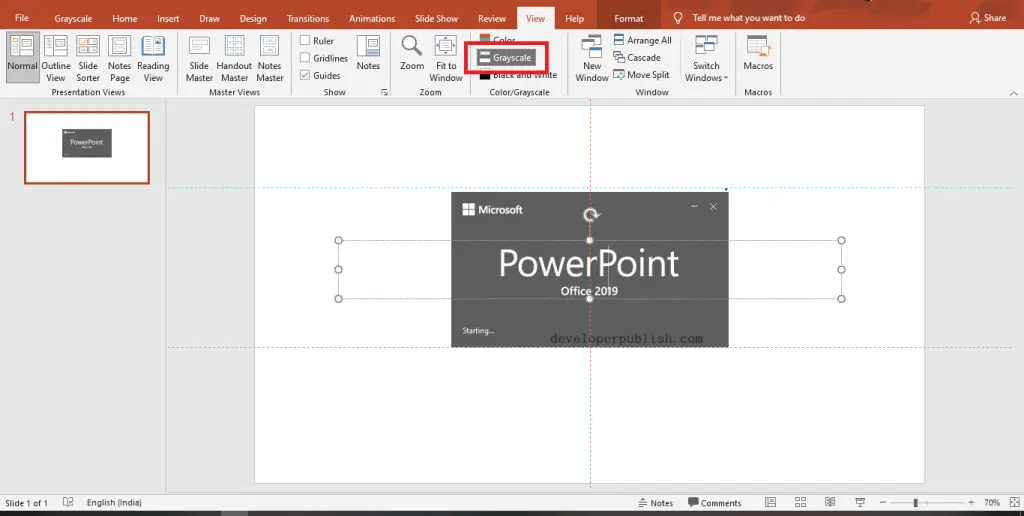 Grayscale in PowerPoint