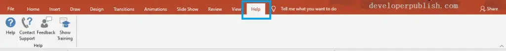 Help System in PowerPoint