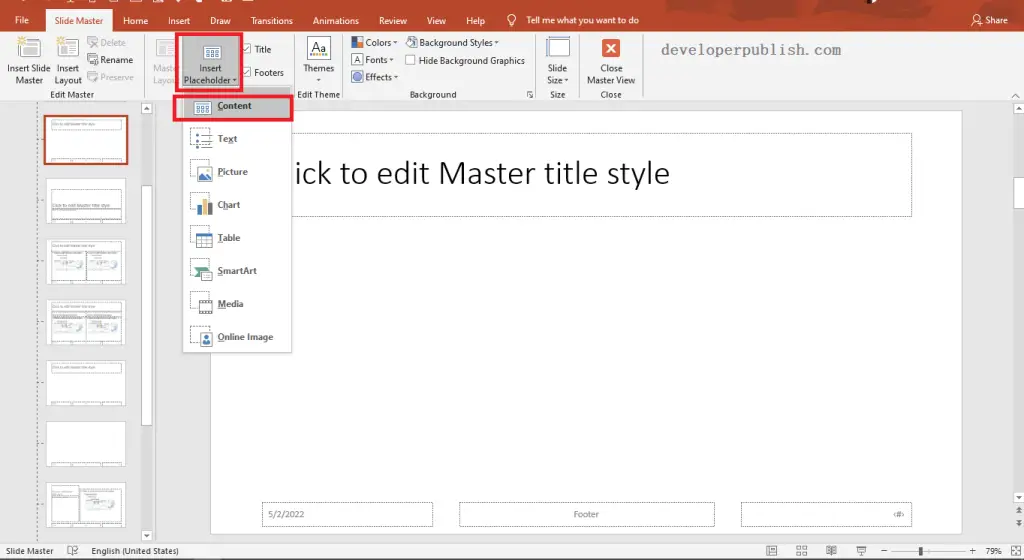 How to Add a Content Placeholder in PowerPoint?