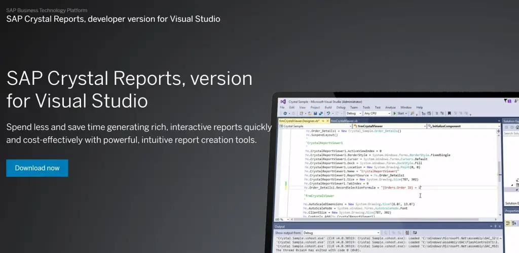 Download and Install Crystal Reports for Visual Studio 2022