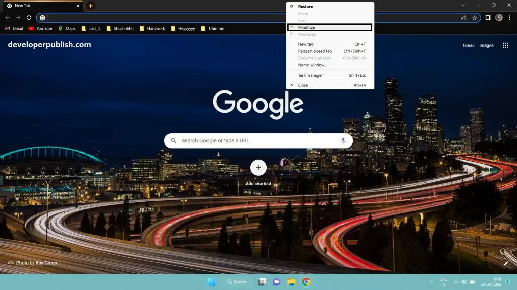 Different Ways to Minimize Window in Windows 11
