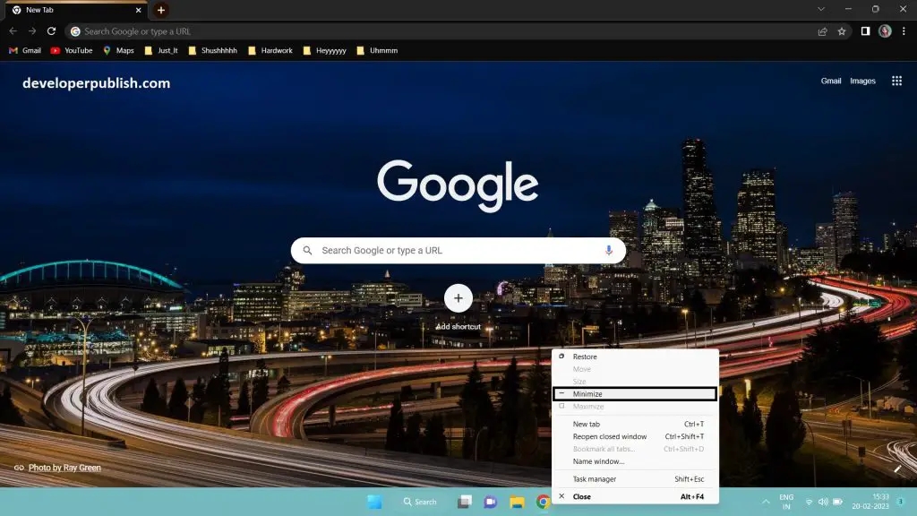 Different Ways to Minimize Window in Windows 11