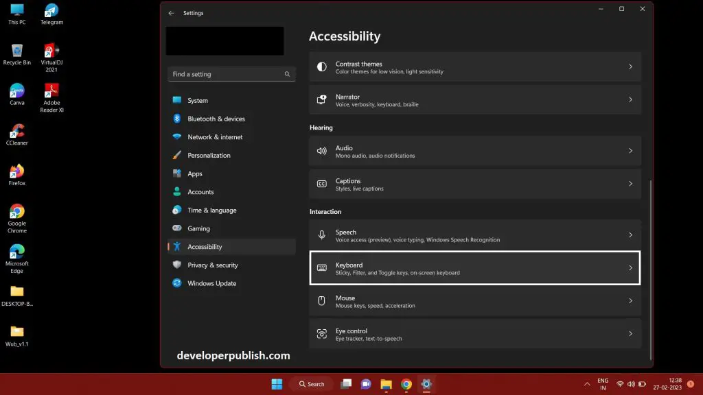How to Turn On or Off Sticky Keys in Windows 11