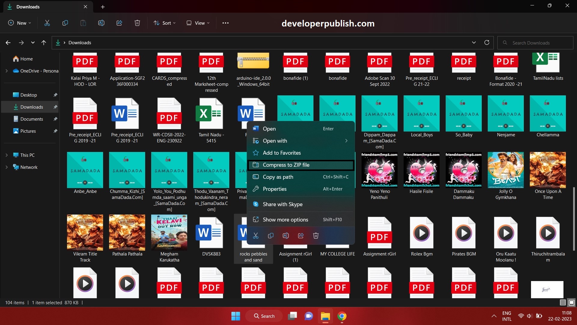 How to compress Files and Folders to zip format in Windows 11?