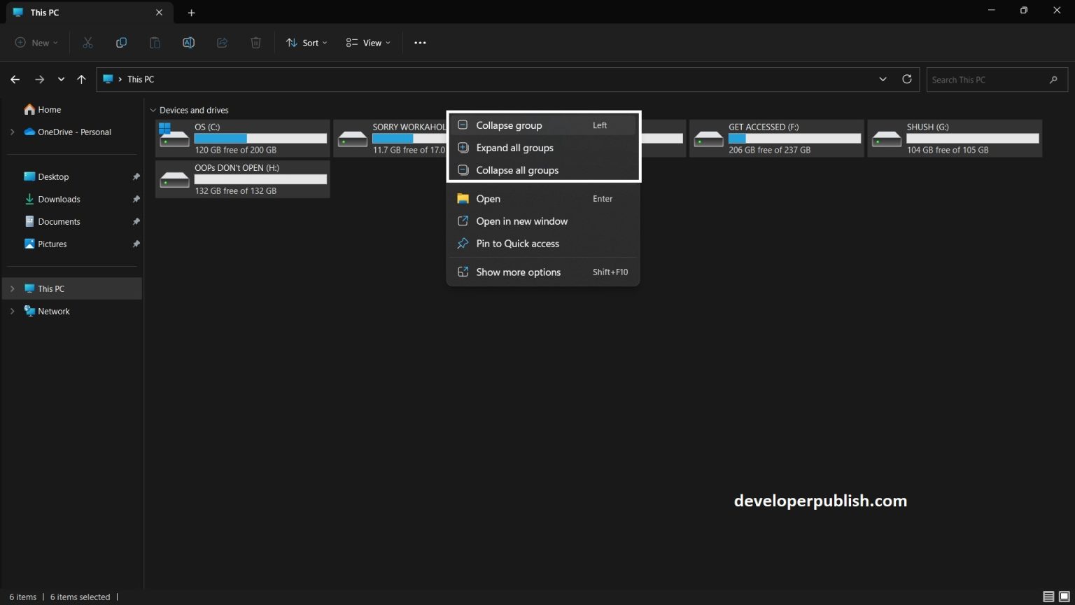 how-to-expand-or-collapse-group-in-file-explorer-in-windows-11
