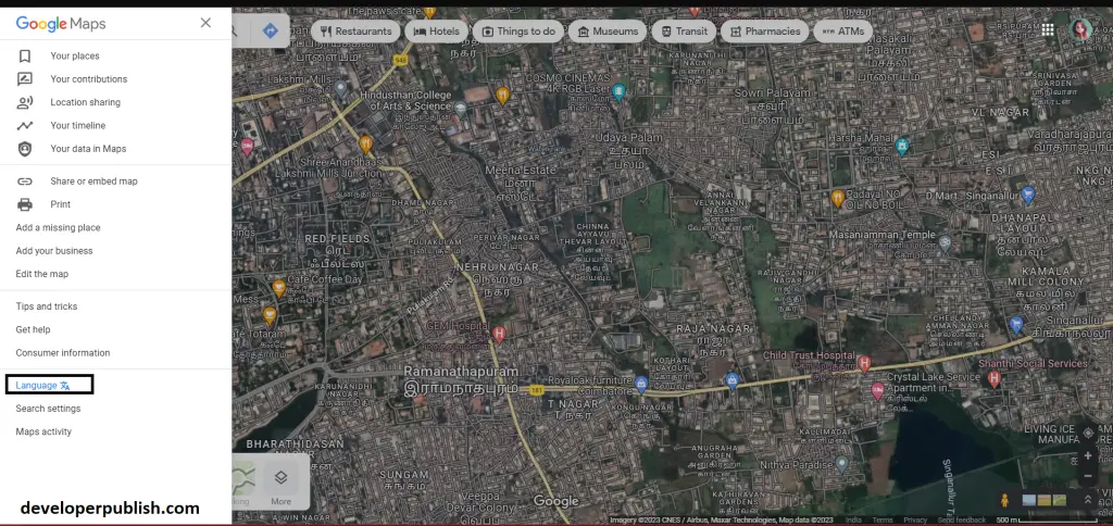 How to Change Language in Google Maps?