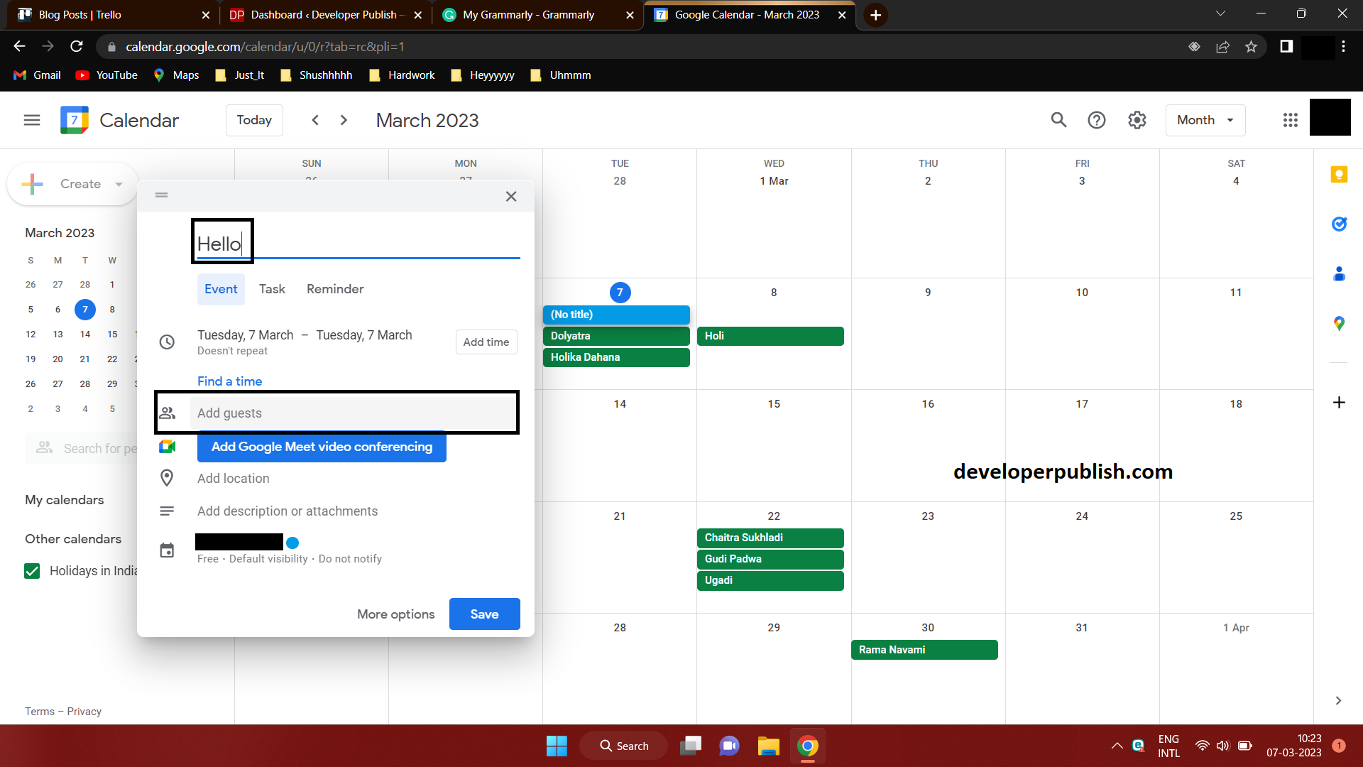 How to Share your Outlook Web Calendar with Others?